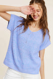 Camille Sweater: Periwinkle