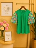 Floral Puff Sleeve Blouse