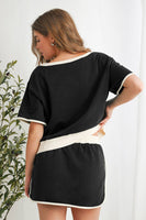 Tammy Colorblock Drop Shoulder Shirt & Skirt Set
