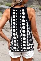 Courtney Western Geometric Print Round Neck Tank Top
