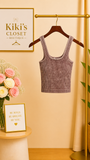 Ribbed  Padded Tank