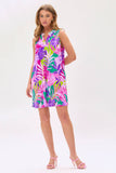 Summer Tropical Leaf Print Dress