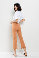 MID RISE STRAIGHT IN PHEASANT WITH FRAYED HEM - PHEASANT