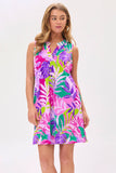 Summer Tropical Leaf Print Dress