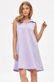 Collared Scuba Modal A-Line Dress TRV-CRUISE