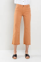 MID RISE STRAIGHT IN PHEASANT WITH FRAYED HEM - PHEASANT