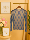 Courtney Long Sleeve Sheer Top