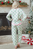Pink Bow Green Christmas Tree Lounge Set