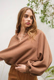 Melissa Snap Button Sweatshirt BROWN