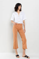MID RISE STRAIGHT IN PHEASANT WITH FRAYED HEM - PHEASANT