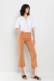 MID RISE STRAIGHT IN PHEASANT WITH FRAYED HEM - PHEASANT