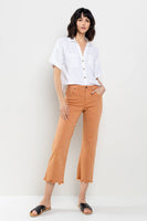 MID RISE STRAIGHT IN PHEASANT WITH FRAYED HEM - PHEASANT