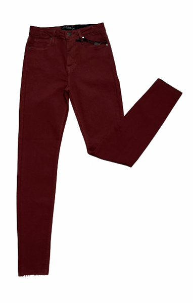 Just Black Denim Burgundy Skinny Jeans